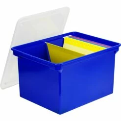 Storex Plastic Locking File Tote, Letter/Legal, Blue (STX61554U01C) -STAPLES Sales sp153310714 sc7