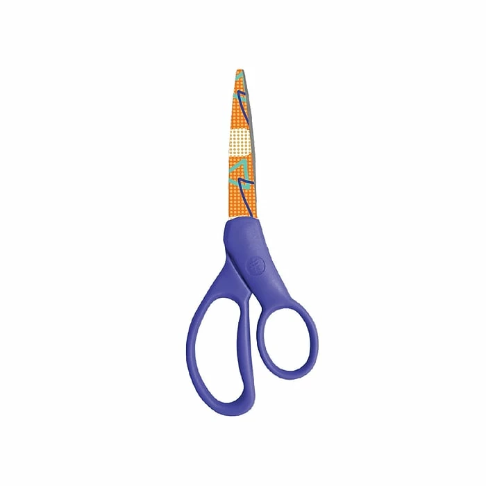 Westcott Fun And Fashion 8.66" Stainless Steel Scissors, Blunt Tip, Blue (16402) 4 Westcott Fun And Fashion 8.66" Stainless Steel Scissors, Blunt Tip, Blue (16402) - Image 2