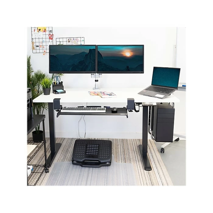 Mount-It! 30"-49"H Adjustable Electric Sit-Stand Desk, White/Black (MI-18064) 7 Mount-It! 30"-49"H Adjustable Electric Sit-Stand Desk, White/Black (MI-18064) - Image 5