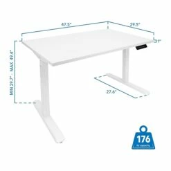 Mount-It! 30"-49"H Adjustable Electric Sit-Stand Desk, White (MI-18060) -STAPLES Sales sp161464405 sc7