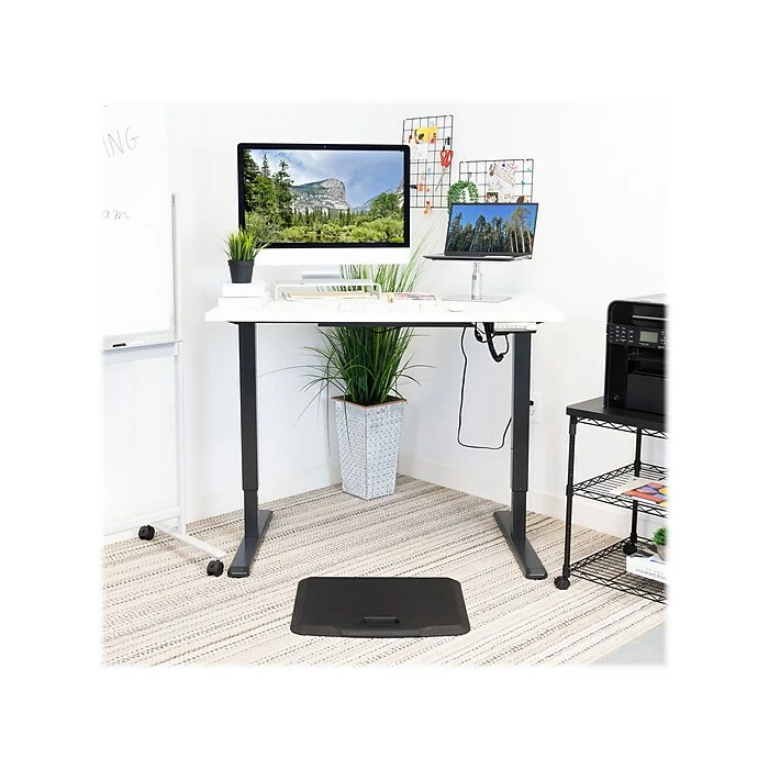 Mount-It! 30"-49"H Adjustable Electric Sit-Stand Desk, White/Black (MI-18063) 7 Mount-It! 30"-49"H Adjustable Electric Sit-Stand Desk, White/Black (MI-18063) - Image 5