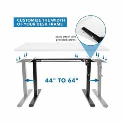 Mount-It! 30"-50"H Adjustable Hand Crank Sit-Stand Desk, White/Black (MI-18070) -STAPLES Sales sp161464423 sc7