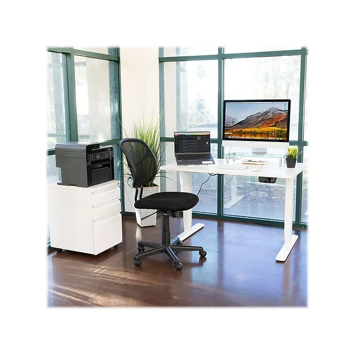Mount-It! 25"-51"H Adjustable Electric Sit-Stand Desk, White (MI-18066) 7 Mount-It! 25"-51"H Adjustable Electric Sit-Stand Desk, White (MI-18066) - Image 5