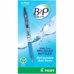 Pilot B2P Bottle 2 Pen Retractable Ballpoint Pens, Medium Point, Blue Ink, Dozen (34801) 24 Pilot B2P Bottle 2 Pen Retractable Ballpoint Pens, Medium Point, Blue Ink, Dozen (34801) -STAPLES Sales sp162574599 sc7