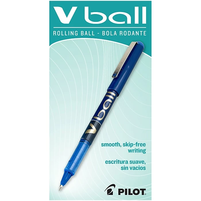 Pilot VBall Rollerball Pens, Fine Point, Black Ink, Dozen (35112) 3 Pilot VBall Rollerball Pens, Fine Point, Black Ink, Dozen (35112)