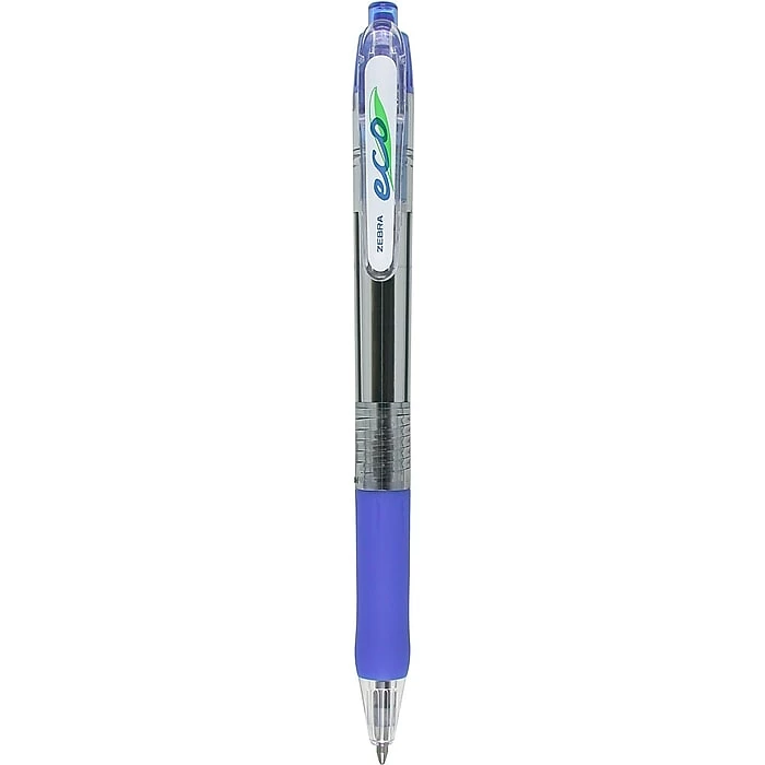 Zebra Pen Jimnie Clip Eco Retractable Ballpoint Pen, 1.0mm, Medium Point, Blue Dozen 4 Zebra Pen Jimnie Clip Eco Retractable Ballpoint Pen, 1.0mm, Medium Point, Blue Dozen - Image 2