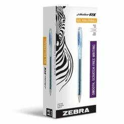 Zebra Pen J-Roller RX Gel Stick Pen, Medium Point, Blue Dozen (43120)