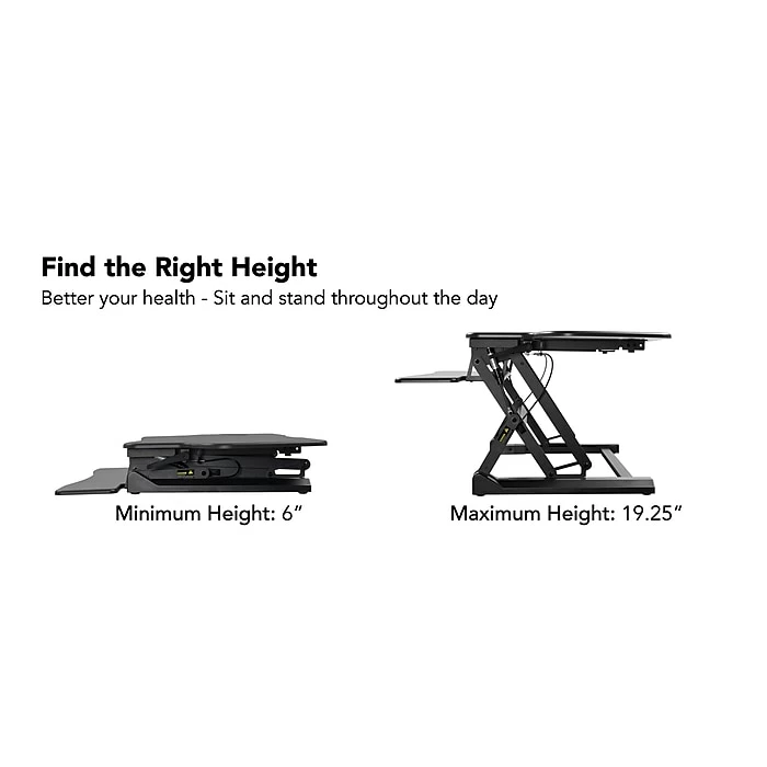 Mount-It! 48" Standing Desk Height Adjustable Riser With Gas Spring Lift, Metal (MI-7925) 7 Mount-It! 48" Standing Desk Height Adjustable Riser With Gas Spring Lift, Metal (MI-7925) - Image 5