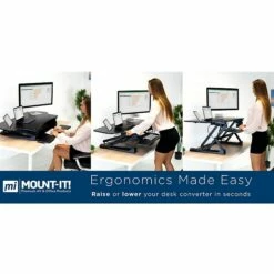 Mount-It! 48" Standing Desk Height Adjustable Riser With Gas Spring Lift, Metal (MI-7925) 16 Mount-It! 48" Standing Desk Height Adjustable Riser With Gas Spring Lift, Metal (MI-7925) -STAPLES Sales sp163926903 sc7