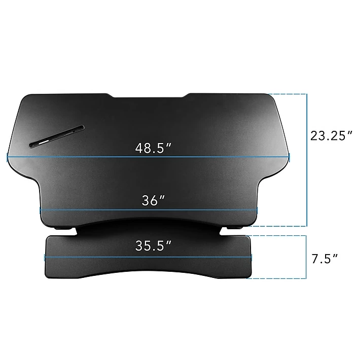 Mount-It! 48" Standing Desk Height Adjustable Riser With Gas Spring Lift, Metal (MI-7925) 11 Mount-It! 48" Standing Desk Height Adjustable Riser With Gas Spring Lift, Metal (MI-7925) - Image 9