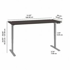 Bush Business Furniture Move 80 Series 23''-49'' Adjustable Standing Desk, Storm Gray/Cool Gray Metallic (HAT7230SGK) 15 Bush Business Furniture Move 80 Series 23''-49'' Adjustable Standing Desk, Storm Gray/Cool Gray Metallic (HAT7230SGK) -STAPLES Sales sp164436578 sc7