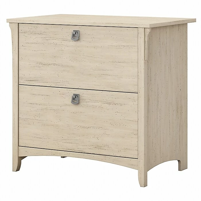 Bush Furniture Salinas Lateral File Cabinet, Antique White (SAF132AW-03) 3 Bush Furniture Salinas Lateral File Cabinet, Antique White (SAF132AW-03)