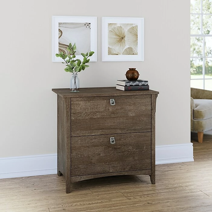 Bush Furniture Salinas 2-Drawer Lateral File Cabinet, Letter/Legal, Ash Brown, 31.73" (SAF132ABR-03) 4 Bush Furniture Salinas 2-Drawer Lateral File Cabinet, Letter/Legal, Ash Brown, 31.73" (SAF132ABR-03) - Image 2