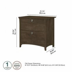 Bush Furniture Salinas 2-Drawer Lateral File Cabinet, Letter/Legal, Ash Brown, 31.73" (SAF132ABR-03) 13 Bush Furniture Salinas 2-Drawer Lateral File Cabinet, Letter/Legal, Ash Brown, 31.73" (SAF132ABR-03) -STAPLES Sales sp164749924 sc7