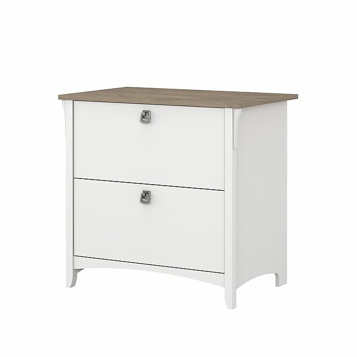 Bush Furniture Salinas 2-Drawer Lateral File Cabinet, Letter/Legal, Shiplap Gray/Pure White, 31.73" (SAF132G2W-03) 3 Bush Furniture Salinas 2-Drawer Lateral File Cabinet, Letter/Legal, Shiplap Gray/Pure White, 31.73" (SAF132G2W-03)