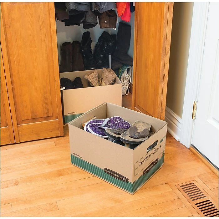 Bankers Box Stor/File Medium-Duty FastFold File Storage Boxes, Lift-Off Lid, Letter/Legal Size, Brown, 20/PK (1277008) 4 Bankers Box Stor/File Medium-Duty FastFold File Storage Boxes, Lift-Off Lid, Letter/Legal Size, Brown, 20/PK (1277008) - Image 2