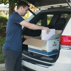 Bankers Box Stor/File™ Medium-Duty FastFold File Storage Boxes, String & Button, Letter Size, White/Blue, 20/Carton (0070409) 16 Bankers Box Stor/File™ Medium-Duty FastFold File Storage Boxes, String & Button, Letter Size, White/Blue, 20/Carton (0070409) -STAPLES Sales sp165492537 sc7