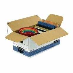 Bankers Box Stor/File™ Medium-Duty FastFold File Storage Boxes, String & Button, Letter Size, White/Blue, 20/Carton (0070409) 13 Bankers Box Stor/File™ Medium-Duty FastFold File Storage Boxes, String & Button, Letter Size, White/Blue, 20/Carton (0070409) -STAPLES Sales sp165492540 sc7