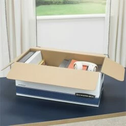 Bankers Box Stor/File™ Medium-Duty FastFold File Storage Boxes, String & Button, Letter Size, White/Blue, 20/Carton (0070409) 14 Bankers Box Stor/File™ Medium-Duty FastFold File Storage Boxes, String & Button, Letter Size, White/Blue, 20/Carton (0070409) -STAPLES Sales sp165492541 sc7