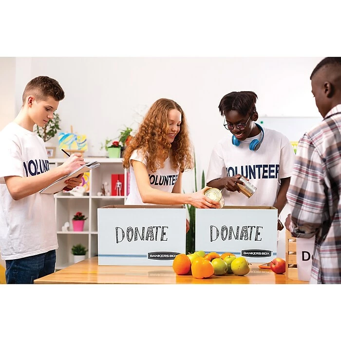 Bankers Box Easylift Corrugated File Storage Boxes, Lift-Off Lid, Letter/Letter Size, White/Blue, 12/Ct (0006301) 9 Bankers Box Easylift Corrugated File Storage Boxes, Lift-Off Lid, Letter/Letter Size, White/Blue, 12/Ct (0006301) - Image 7