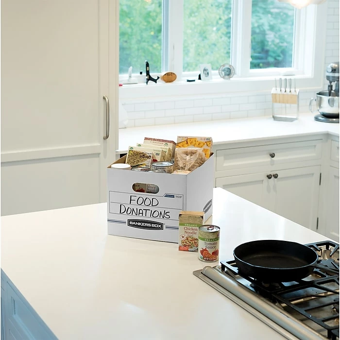 Bankers Box Easylift Corrugated File Storage Boxes, Lift-Off Lid, Letter/Letter Size, White/Blue, 12/Ct (0006301) 8 Bankers Box Easylift Corrugated File Storage Boxes, Lift-Off Lid, Letter/Letter Size, White/Blue, 12/Ct (0006301) - Image 6