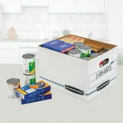 Bankers Box Easylift Corrugated File Storage Boxes, Lift-Off Lid, Letter/Letter Size, White/Blue, 12/Ct (0006301) 12 Bankers Box Easylift Corrugated File Storage Boxes, Lift-Off Lid, Letter/Letter Size, White/Blue, 12/Ct (0006301) -STAPLES Sales sp165492730 sc7