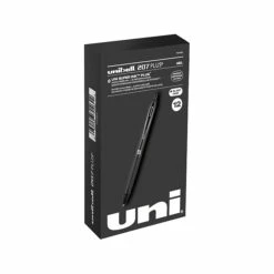 Uni-ball Uniball 207 Plus+ Retractable Gel Pens, Medium Point, 0.7mm, Black Ink, 12/Pack (70462)
