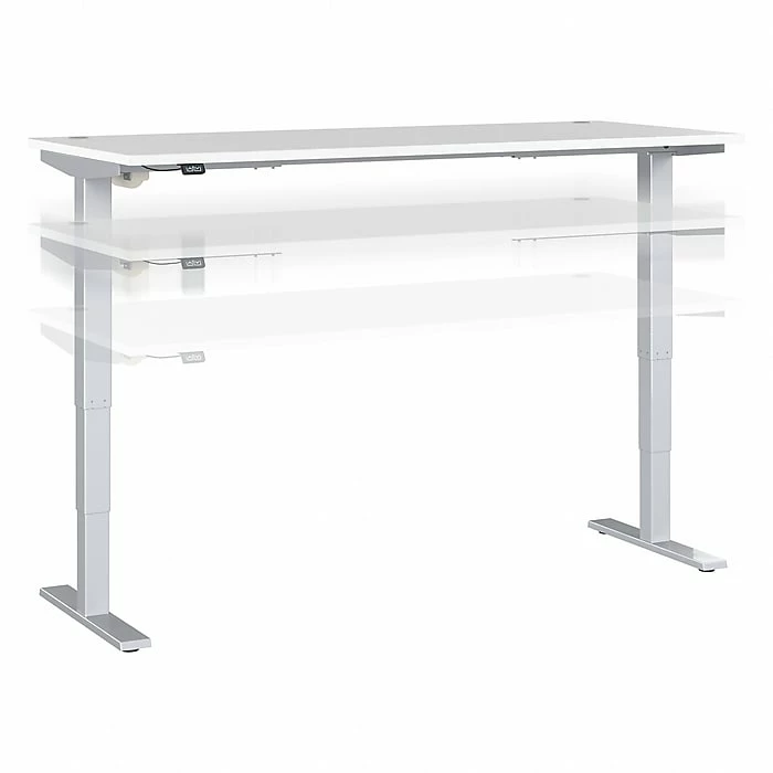 Bush Business Furniture Move 40 Series 28''-48'' Adjustable Standing Desk, White/Cool Gray Metallic (M4S7230WHSK) 3 Bush Business Furniture Move 40 Series 28''-48'' Adjustable Standing Desk, White/Cool Gray Metallic (M4S7230WHSK)
