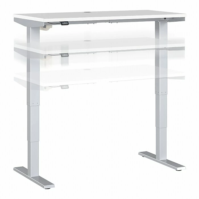 Bush Business Furniture Move 40 Series 28''-48'' Adjustable Standing Desk, White/Cool Gray Metallic (M4S4824WHSK) 3 Bush Business Furniture Move 40 Series 28''-48'' Adjustable Standing Desk, White/Cool Gray Metallic (M4S4824WHSK)