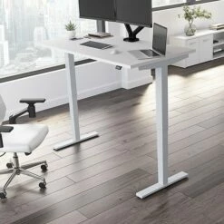 Bush Business Furniture Move 40 Series 28''-48'' Adjustable Standing Desk, White/Cool Gray Metallic (M4S6030WHSK) 11 Bush Business Furniture Move 40 Series 28''-48'' Adjustable Standing Desk, White/Cool Gray Metallic (M4S6030WHSK) -STAPLES Sales sp166198181 sc7