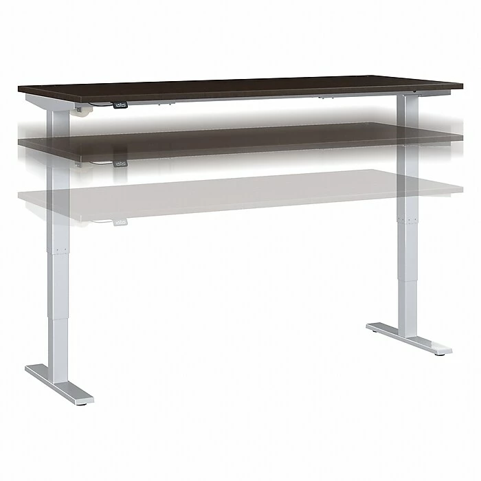 Bush Business Furniture Move 40 Series 28''-48'' Adjustable Standing Desk, Mocha Cherry/Cool Gray Metallic (M4S7230MRSK) 3 Bush Business Furniture Move 40 Series 28''-48'' Adjustable Standing Desk, Mocha Cherry/Cool Gray Metallic (M4S7230MRSK)