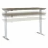 Bush Business Furniture Move 40 Series 28"-48" Adjustable Standing Desk, Modern Hickory/Cool Gray Metallic (M4S7230MHSK) 2 Bush Business Furniture Move 40 Series 28"-48" Adjustable Standing Desk, Modern Hickory/Cool Gray Metallic (M4S7230MHSK) -STAPLES Sales sp166198233 sc7