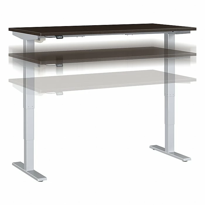 Bush Business Furniture Move 40 Series 28"-48" Adjustable Standing Desk, Mocha Cherry/Cool Gray Metallic (M4S6030MRSK) 3 Bush Business Furniture Move 40 Series 28"-48" Adjustable Standing Desk, Mocha Cherry/Cool Gray Metallic (M4S6030MRSK)