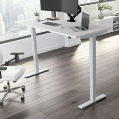 Bush Business Furniture Move 40 Series 28''-48'' Adjustable Standing Desk, White/Cool Gray Metallic (M4S7230WHSK) 11 Bush Business Furniture Move 40 Series 28''-48'' Adjustable Standing Desk, White/Cool Gray Metallic (M4S7230WHSK) -STAPLES Sales sp166198381 sc7