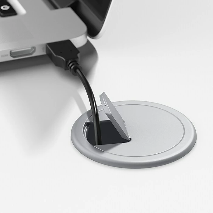 Bush Business Furniture Move 40 Series 28''-48'' Adjustable Standing Desk, White/Cool Gray Metallic (M4S7230WHSK) 9 Bush Business Furniture Move 40 Series 28''-48'' Adjustable Standing Desk, White/Cool Gray Metallic (M4S7230WHSK) - Image 7