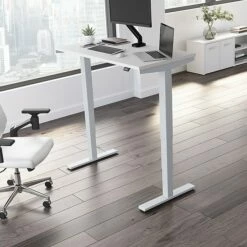 Bush Business Furniture Move 40 Series 28''-48'' Adjustable Standing Desk, White/Cool Gray Metallic (M4S4824WHSK) 11 Bush Business Furniture Move 40 Series 28''-48'' Adjustable Standing Desk, White/Cool Gray Metallic (M4S4824WHSK) -STAPLES Sales sp166198385 sc7