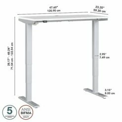 Bush Business Furniture Move 40 Series 28''-48'' Adjustable Standing Desk, White/Cool Gray Metallic (M4S4824WHSK) 14 Bush Business Furniture Move 40 Series 28''-48'' Adjustable Standing Desk, White/Cool Gray Metallic (M4S4824WHSK) -STAPLES Sales sp166198386 sc7