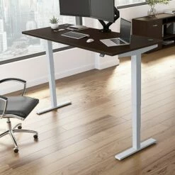 Bush Business Furniture Move 40 Series 28''-48'' Adjustable Standing Desk, Mocha Cherry/Cool Gray Metallic (M4S7230MRSK) 11 Bush Business Furniture Move 40 Series 28''-48'' Adjustable Standing Desk, Mocha Cherry/Cool Gray Metallic (M4S7230MRSK) -STAPLES Sales sp166198413 sc7