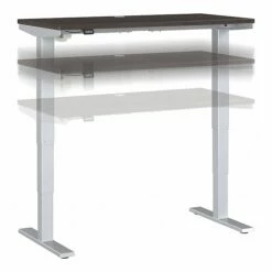 Bush Business Furniture Move 40 Series 28''-48'' Adjustable Standing Desk, Storm Gray/Cool Gray Metallic (M4S4824SGSK)