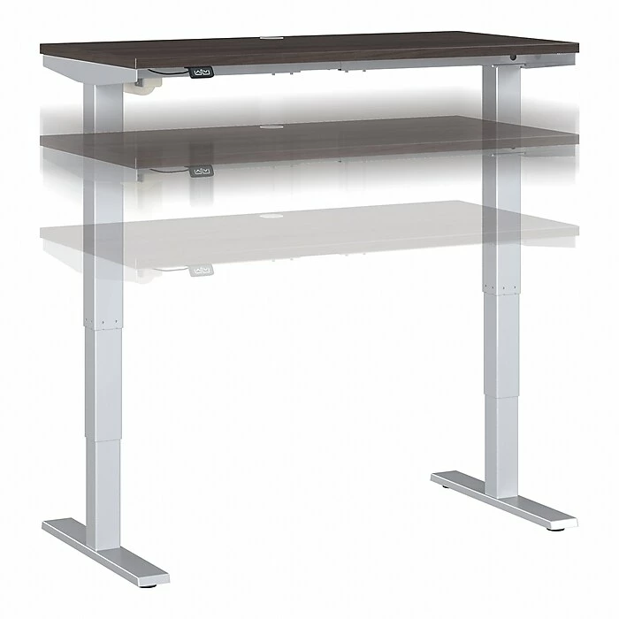 Bush Business Furniture Move 40 Series 28''-48'' Adjustable Standing Desk, Storm Gray/Cool Gray Metallic (M4S4824SGSK) 3 Bush Business Furniture Move 40 Series 28''-48'' Adjustable Standing Desk, Storm Gray/Cool Gray Metallic (M4S4824SGSK)
