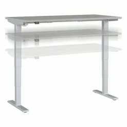 Bush Business Furniture Move 40 Series 28"-48" Adjustable Standing Desk, Platinum Gray/Cool Gray Metallic (M4S6030PGSK)