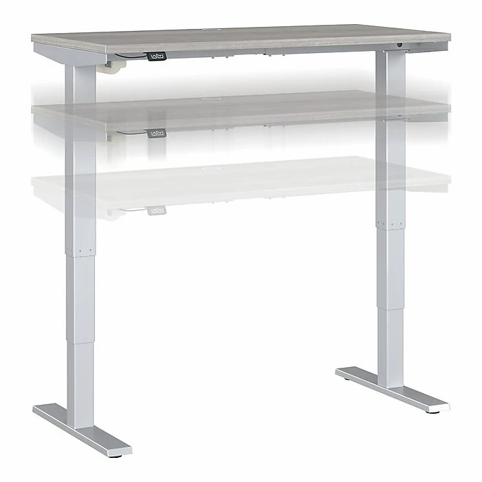 Bush Business Furniture Move 40 Series 28"-48" Adjustable Standing Desk, Platinum Gray/Cool Gray Metallic (M4S4824PGSK) 3 Bush Business Furniture Move 40 Series 28"-48" Adjustable Standing Desk, Platinum Gray/Cool Gray Metallic (M4S4824PGSK)