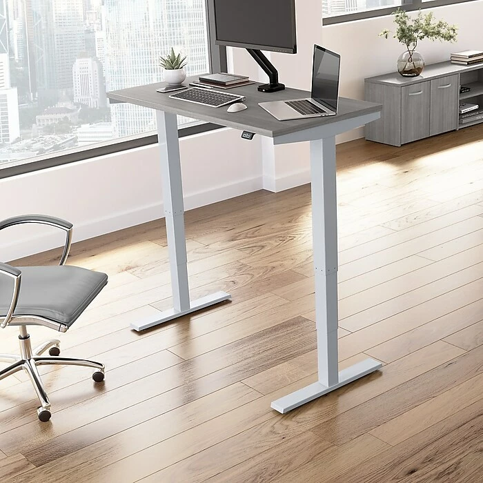 Bush Business Furniture Move 40 Series 28"-48" Adjustable Standing Desk, Platinum Gray/Cool Gray Metallic (M4S4824PGSK) 4 Bush Business Furniture Move 40 Series 28"-48" Adjustable Standing Desk, Platinum Gray/Cool Gray Metallic (M4S4824PGSK) - Image 2