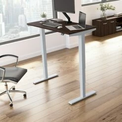 Bush Business Furniture Move 40 Series 28"-48" Adjustable Standing Desk, Black Walnut/Cool Gray Metallic (M4S4824BWSK) 11 Bush Business Furniture Move 40 Series 28"-48" Adjustable Standing Desk, Black Walnut/Cool Gray Metallic (M4S4824BWSK) -STAPLES Sales sp166198475 sc7