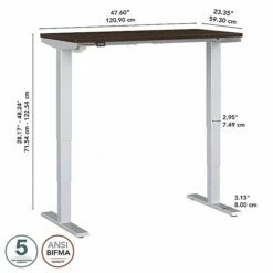 Bush Business Furniture Move 40 Series 28"-48" Adjustable Standing Desk, Black Walnut/Cool Gray Metallic (M4S4824BWSK) 14 Bush Business Furniture Move 40 Series 28"-48" Adjustable Standing Desk, Black Walnut/Cool Gray Metallic (M4S4824BWSK) -STAPLES Sales sp166198478 sc7