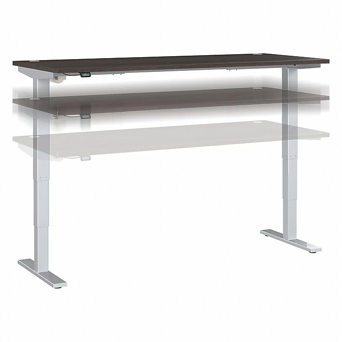 Bush Business Furniture Move 40 Series 28''-48'' Adjustable Standing Desk, Storm Gray/Cool Gray Metallic (M4S7230SGSK) 3 Bush Business Furniture Move 40 Series 28''-48'' Adjustable Standing Desk, Storm Gray/Cool Gray Metallic (M4S7230SGSK)