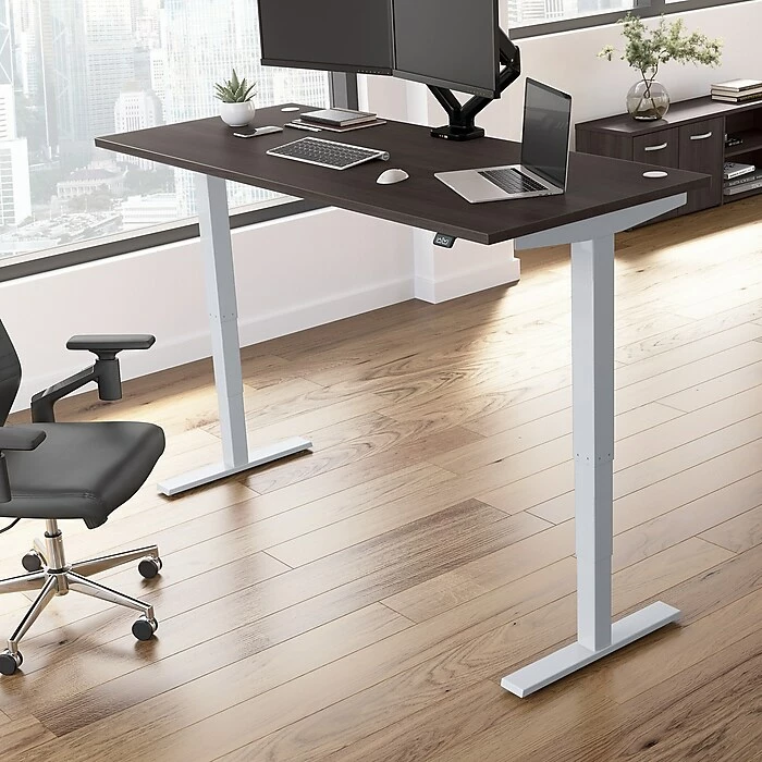 Bush Business Furniture Move 40 Series 28''-48'' Adjustable Standing Desk, Storm Gray/Cool Gray Metallic (M4S7230SGSK) 4 Bush Business Furniture Move 40 Series 28''-48'' Adjustable Standing Desk, Storm Gray/Cool Gray Metallic (M4S7230SGSK) - Image 2