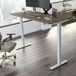 Bush Business Furniture Move 40 Series 28"-48" Adjustable Standing Desk, Modern Hickory/Cool Gray Metallic (M4S7230MHSK) -STAPLES Sales sp166198534 sc7