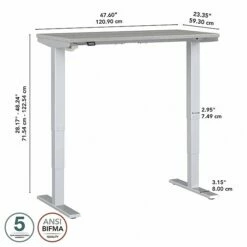 Bush Business Furniture Move 40 Series 28"-48" Adjustable Standing Desk, Platinum Gray/Cool Gray Metallic (M4S4824PGSK) 14 Bush Business Furniture Move 40 Series 28"-48" Adjustable Standing Desk, Platinum Gray/Cool Gray Metallic (M4S4824PGSK) -STAPLES Sales sp166198561 sc7