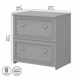 Bush Furniture Fairview 2 Drawer Lateral File Cabinet, Cape Cod Gray, (WC53581-03) 13 Bush Furniture Fairview 2 Drawer Lateral File Cabinet, Cape Cod Gray, (WC53581-03) -STAPLES Sales sp168353628 sc7